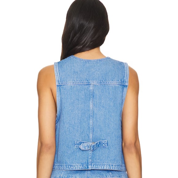 NWOT Revolve Favorite Daughter The Poppy Vest in Seaport Small - Picture 2 of 8